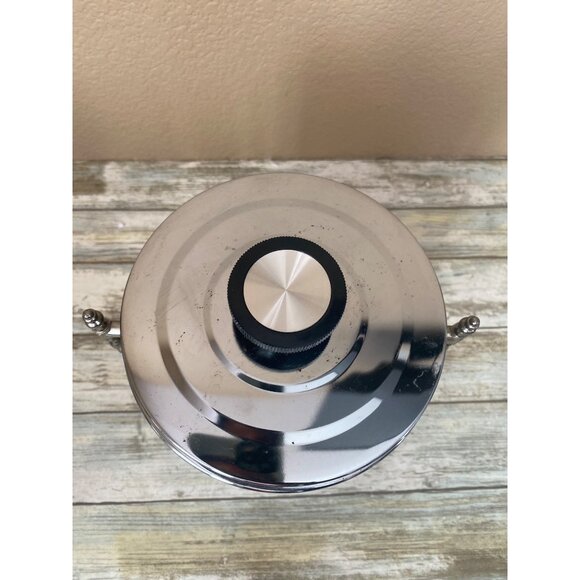 Mid Century M Taka Japan Ice Bucket Teak-Tone Woodgrain Chrome Lid Retro Barware - Picture 2 of 13